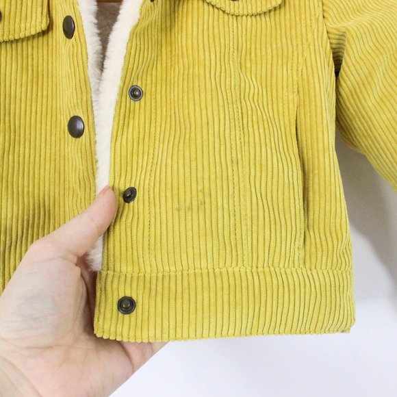 *TUCKER + TATE Faux Fur Collar Yellow Corduroy Jacket - Picture 4 of 5
